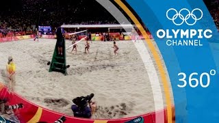 Womens Beach Volleyball  Exclusive 360 Video  Rio 2016 [upl. by Aivekahs]