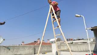 how to make wood ladder  kavak ağacından merdiven yapımı [upl. by Ylatfen]