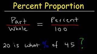 Part Whole amp Percent Proportion Word Problems [upl. by Ramo86]