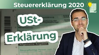 Steuererklärung 2020  USt Erklärung ausfüllen [upl. by Marcello]