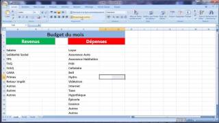 Excel Faire son Budget [upl. by Garibold]