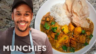 Jamaican Curry Chicken With Homemade Roti  Quarantine Cooking [upl. by Volnay709]