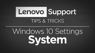 Tips amp Tricks  Windows 10 Settings System [upl. by Andreana]