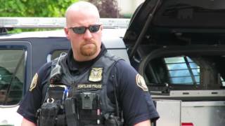 police try first body cams on cop watcher in portland 1 of 2 [upl. by Pia]