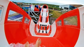 Insane WATER COASTER Slides Compilation Uphill Slides POVs [upl. by Porta]