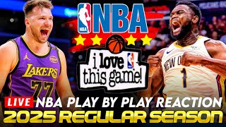 🔴LAKERS vs PELICANS │ 2025 NBA Basketball Game PlayByPlay Reaction amp Scoreboard [upl. by Ahselaf]