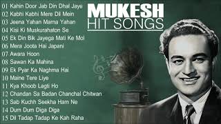 The Melodious  Mukesh Hit Song  Old Bollywood Hits  Mukesh Special  JUKEBOX [upl. by Clerc]