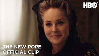 The New Pope Sharon Stone Pays a Visit Season 1 Episode 5 Clip  HBO [upl. by Bastian563]