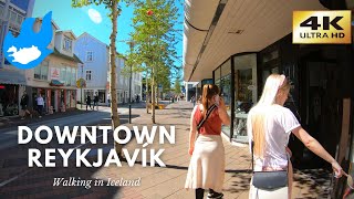 Iceland Walking Tour  Downtown Reykjavík 4K [upl. by Ydroj]