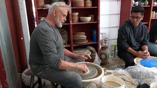 Teaching a pottery wheel class to beginners [upl. by Piscatelli]