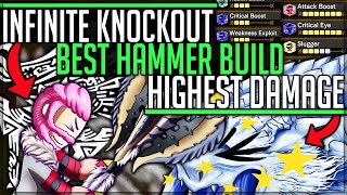 New Best Hammer Build  Infinite Knockout  Highest Damage  Monster Hunter World Iceborne mhw [upl. by Quintina]