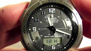 DST Setting for Casio Analog Digital Waveceptor Watch [upl. by Yrahk]