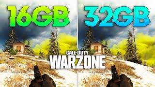 Call of Duty Warzone  16GB RAM vs 32GB RAM [upl. by Amesari]