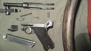 Luger P08 Disassembly and Reassembly Fieldstrip [upl. by Nylak137]