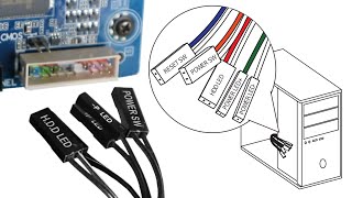 How to connect powerrestart button amp LED cables to your motherboard while its inside the PC case [upl. by Ezra]