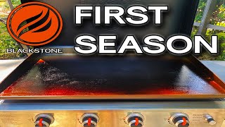 HOW TO SEASON BLACKSTONE GRIDDLE FOR THE FIRST TIME  BLACKSTONE AIR FRYER GRIDDLE COMBO [upl. by Cowie]