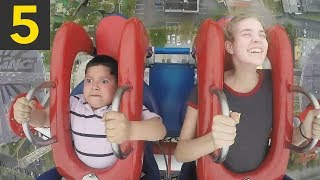 5 Funny Slingshot Ride Moments [upl. by Ramyaj]