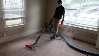 DEEP cleaning a DIRTY rental property  Satisfying carpet cleaning [upl. by Goodrow687]