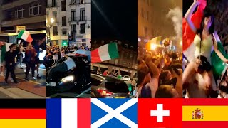 Reactions across Europe to Italys EURO 2020 win against England [upl. by Irtak]