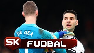 Sukob Mitrovića i Davida De Hee  Fulham vs Man United  SPORT KLUB FUDBAL [upl. by Ardnauq]