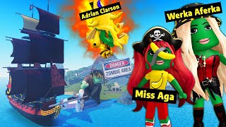 BUDUJEMY STATEK DLA ZOMBIE 🧟 Roblox ⛵ miss Aga Werka Aferka Adrian Clarson [upl. by Yatzeck]