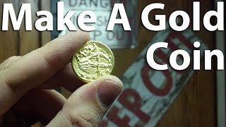 How to Make a Gold Coin Or Anything Using Cuttlebone Casting [upl. by Celia444]