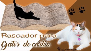 Rascador de cartón para Gatos  Reciclaje creativo [upl. by Yhtir310]