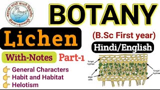 Lichens BSc 1st Year Botany Lichen BSc 1st Year BotanyGeneral CharactersBSc 1st year 2nd Paper [upl. by Sims]