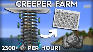 Minecraft Creeper Farm  Efficient Creeper Only Design [upl. by Odnarb]