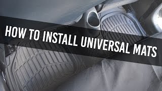 How to Install Universal Car Floor mats  Trimmable quotMotorTrendquot [upl. by Elyad]