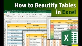 How to Beautify Tables in Microsoft Excel [upl. by Alliw883]