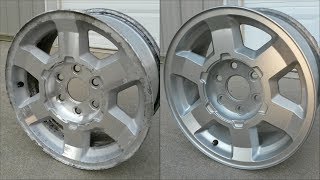 Pitted Aluminum Wheel RestorationPainting  How To  17quot GMC Rims [upl. by Orpha]