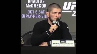 Khabib Nurmagomedov gets angry “You cannot say Assalamu Alaykum and congrats about whiskey” [upl. by Annahtur]