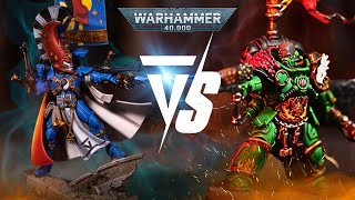 NEW Aeldari Vs Salamanders 2000pts Warhammer 40K Battle Report [upl. by Chenee817]