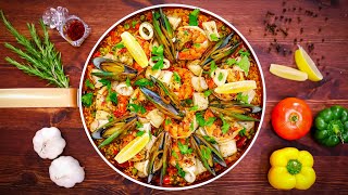 How to Make Spanish Seafood Paella [upl. by Fennelly]