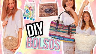 DIY  Cómo hacer 5 bolsos en 5 minutos  FÁCIL RÁPIDO Y BARATO [upl. by Airretal]