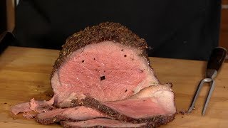 Rotisserie Roast Beef Recipe on the Big Green Egg [upl. by Atinele]