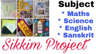 Art Integration Project On Sikkim  Sikkim Project All Subject  Maths  Science  English Project [upl. by Dalila]