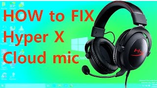 HOW to FIX HyperX mic [upl. by Chip]