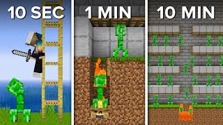 Minecraft Creeper Farm In 10 SECONDS 1 Minute amp 10 Minutes [upl. by Lenore]