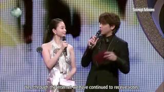 Engsub Moon Geun Young  Moon Chae Won Best Couple Award 2008 SBS Drama Awards [upl. by Amikay78]