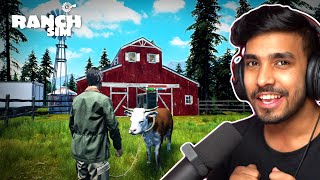 MOVING COW amp PIGS TO BARN  RANCH SIMULATOR GAMEPLAY 4 [upl. by Enirahtac]