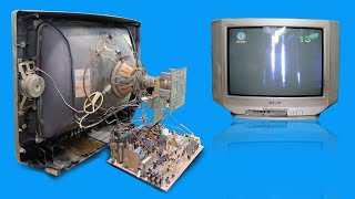 Restoration old TV and Repair old SONY Television Success [upl. by Runkel]