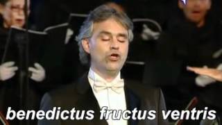 ANDREA BOCELLI AVE MARIA SCHUBERT Lyrics  traduzione [upl. by Ursulina]