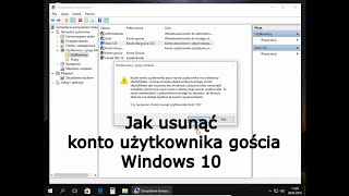 Jak usunąć konto użytkownika gościa Windows 10 [upl. by Cataldo945]