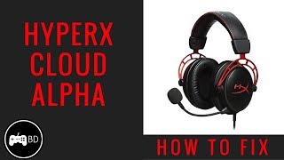 How to Fix HyperX Cloud Alpha MicrophoneSound [upl. by Ayalat]