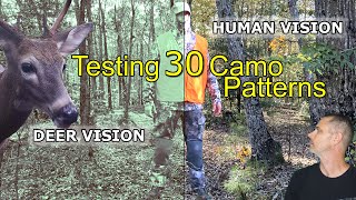 Simulated Deer Vision  Testing 30 Hunting Camo Patterns LARGEST COMPARISON [upl. by Askari776]