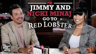 Nicki Minaj and Jimmy Fallon Go to Red Lobster [upl. by Ydnac161]