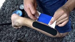 Calf Strain  Gastroc strain Kinesio taping  Northern Soul channel [upl. by Bandler]