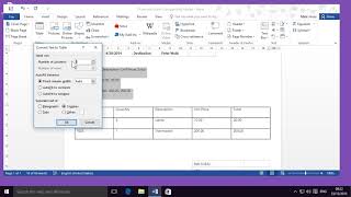 How to Create a table in Microsoft Word [upl. by Lucais]